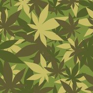 Military texture of marijuana Soldiers camouflage hemp Army se
