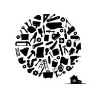 Repair home background sketch for your design