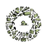 Repair home background sketch for your design N4