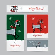 Funny goat santa Christmas cards 2015 design