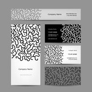 Set of abstract creative business cards design N5