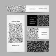 Business cards collection floral design N7