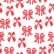 hand-drawn doodle seamless pattern with bows N3
