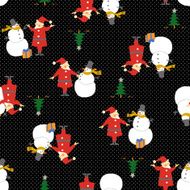 Santa cross snowman pattern