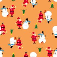 Santa cross snowman pattern N2