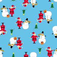 Santa cross snowman pattern N3