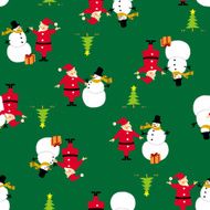 Santa cross snowman pattern N4