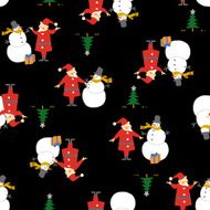 Santa cross snowman pattern N5