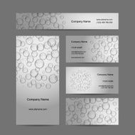 Set of abstract creative business cards design N6