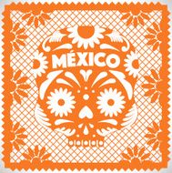Mexican Skull - Cut Out Paper N2