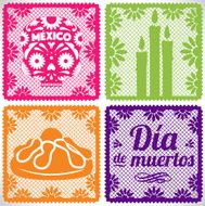 D&iacute;a de Muertos - Set Papel Picado