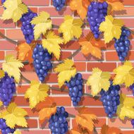 Seamless vine on the brick wall