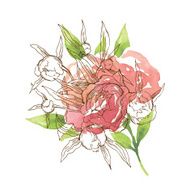 Greeting card floral element N2