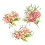 Greeting card floral element N3