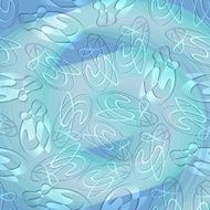Abstract blue background with transparent swirl shape