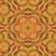 Decorative background tile with symmetric patterns in nostalgic autumn colors
