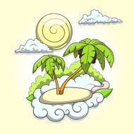 Palms tropical vector illustration