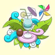 Cocktail abstraction vector illustration