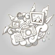 Photo abstraction colorless vector illustration
