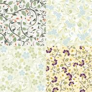 Flower seamless patterns