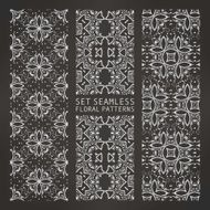 Set of Arabic seamless patterns vector N6