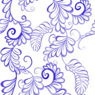 hand drawn watercolor floral seamless pattern N3