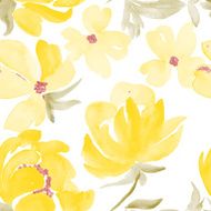 Watercolor flowers seamless pattern N24