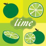 Lime fruit set