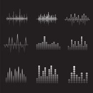 Sound Wave Icon Set Music soundwave icons set N2