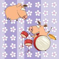 background with pigs N2