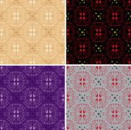 dark and light seamless floral patterns for background - vector