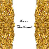 Vector thai floral decorative ornament EPS illustration