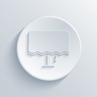 Vector modern light circle icon with shadow N6