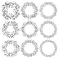 Nine decorative logo elements with stripes braiding N4