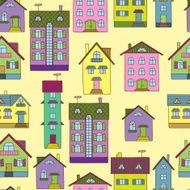Background with colorful houses N3