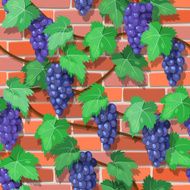 Seamless vine on the brick wall N2