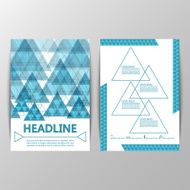 Brochure design abstract triangles Triangle pattern background