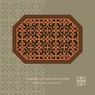 Chinese window tracery polygon frame 50 cross spiral