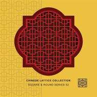 Chinese window tracery square round frame 52 geometry