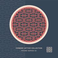 Chinese window tracery round frame 52 square geometry
