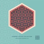 Chinese window tracery hexagon frame 52 square geometry