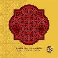 Chinese window tracery square round frame 53 cross polygon