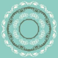 Abstract botanical circle vector background with place for your text