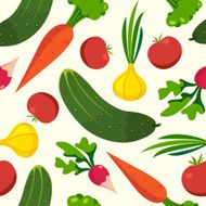 Vegetables pattern backgrounds healthy food seamless vector wrapping N2