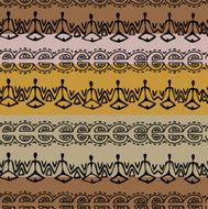 Vector seamless black and brown ethnic pattern N2
