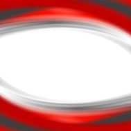 Grey and red waves on white background