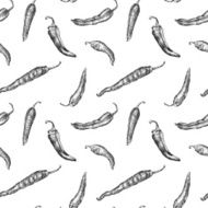 Seamles pattern with chilli peppers