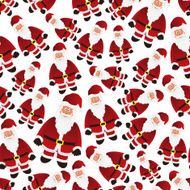 colorful cartoon Santa Claus with red outfit seamless pattern eps10