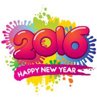 New Year 2016 vector card