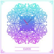 Butterfly Clock Colored